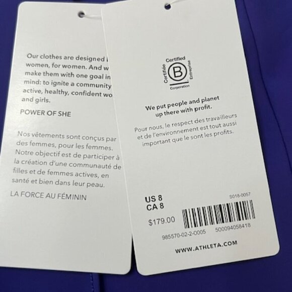 Athleta Glacier Snow Skinny Pant in Noble Blue Women's Size 8 NWT - Picture 8 of 8